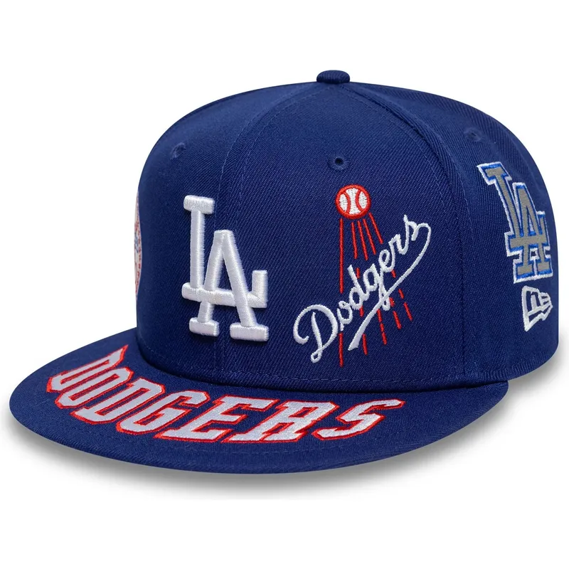 platt-bla-justerad-59fifty-all-over-keps-fran-los-angeles-dodgers-mlb-av-new-era
