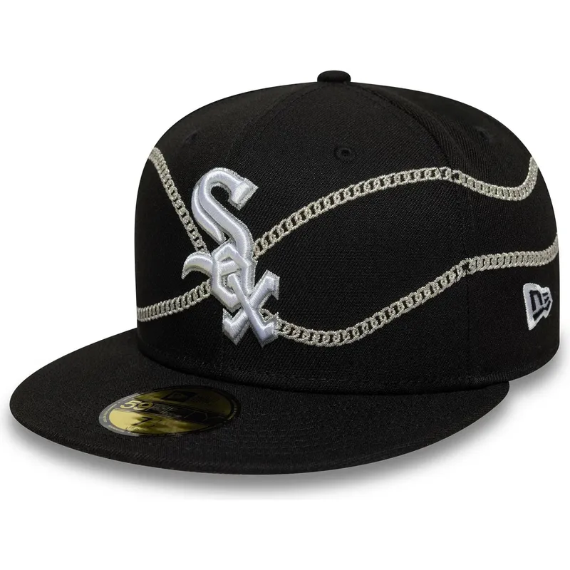 epci-plata-negru-fitted-59fifty-chain-wrap-de-chicago-white-sox-mlb-de-new-era