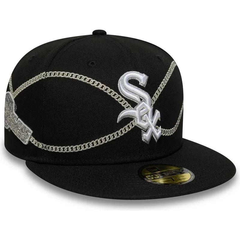 epci-plata-negru-fitted-59fifty-chain-wrap-de-chicago-white-sox-mlb-de-new-era