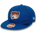 casquette-plate-bleue-ajustable-9fifty-retro-crown-heritage-chicago-cubs-mlb-new-era