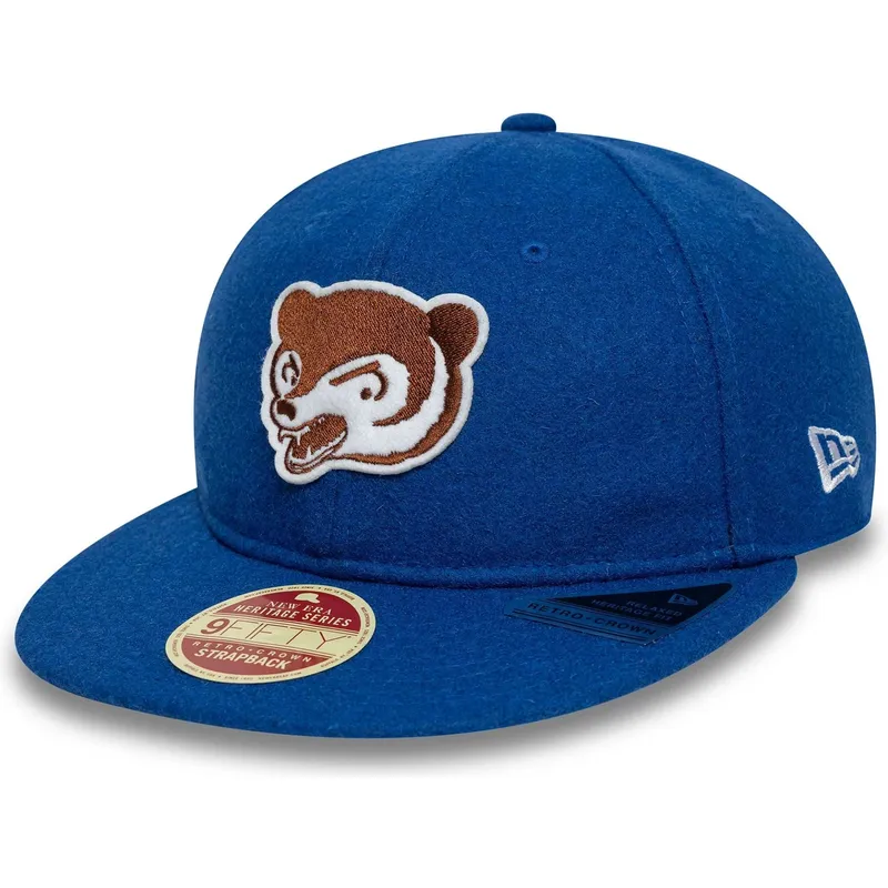 chicago-cubs-mlb-9fifty-retro-crown-heritage-verstellbare-blaue-flachkappe-von-new-era