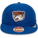 flache-blaue-verstellbare-9fifty-retro-crown-heritage-kappe-der-chicago-cubs-mlb-von-new-era
