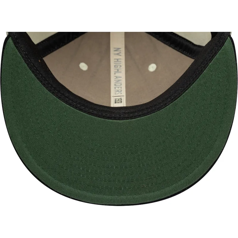 cappello-piatto-beige-e-blu-navy-regolabile-9fifty-retro-crown-heritage-dei-new-york-yankees-mlb-di-new-era