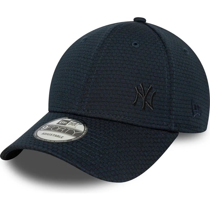 new-era-mlb-new-york-yankees-9forty-flawless-mesh-snapback-kappe-mit-gebogenem-schirm-marineblauem-logo-und-marineblauem-snapbac