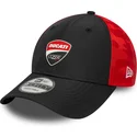 casquette-courbee-noire-et-rouge-ajustable-9forty-logo-ducati-motor-motogp-new-era
