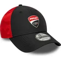casquette-courbee-noire-et-rouge-ajustable-9forty-logo-ducati-motor-motogp-new-era