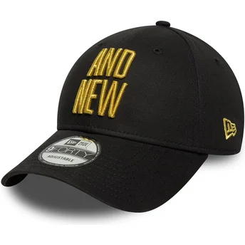 Șepci curbată negru reglabilă 9FORTY Metallic Champ de UFC Ultimate Fighting Championship de New Era