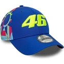 casquette-courbee-bleue-snapback-9forty-fanwear-valentino-rossi-vr46-motogp-new-era