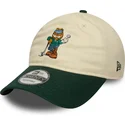 bezowo-zielona-regulowana-czapka-z-daszkiem-9twenty-garfield-od-new-era