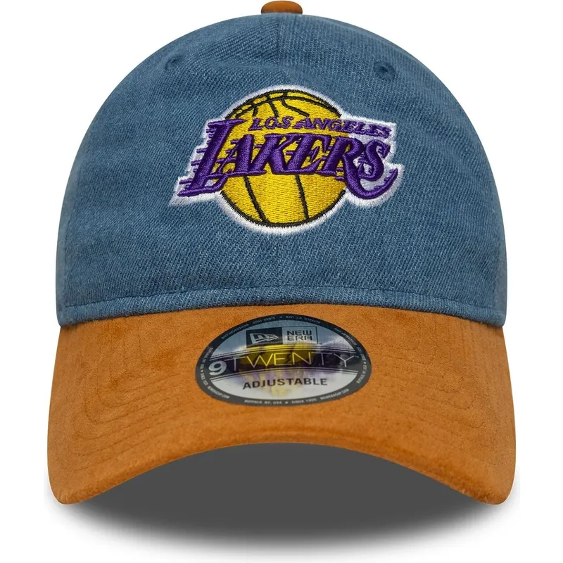 epci-curbata-papagal-banda-reglabila-9twenty-denim-midi-de-los-angeles-lakers-nba-de-new-era