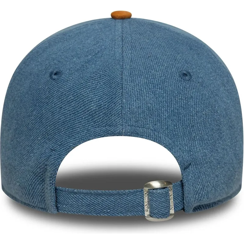 niebiesko-brazowa-regulowana-czapka-z-daszkiem-9twenty-denim-midi-los-angeles-lakers-nba-new-era