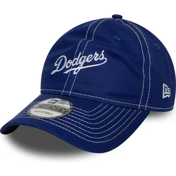 Los Angeles Dodgers MLB New Era 9TWENTY Contrast Stitch justerbar blå böjd keps