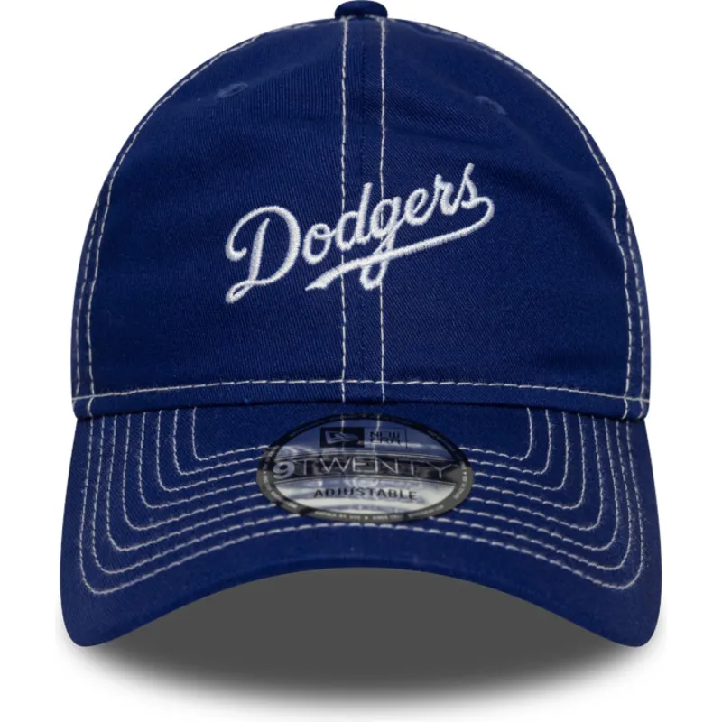 9twenty-contrast-stitch-verstellbare-blaue-kappe-der-los-angeles-dodgers-mlb-von-new-era