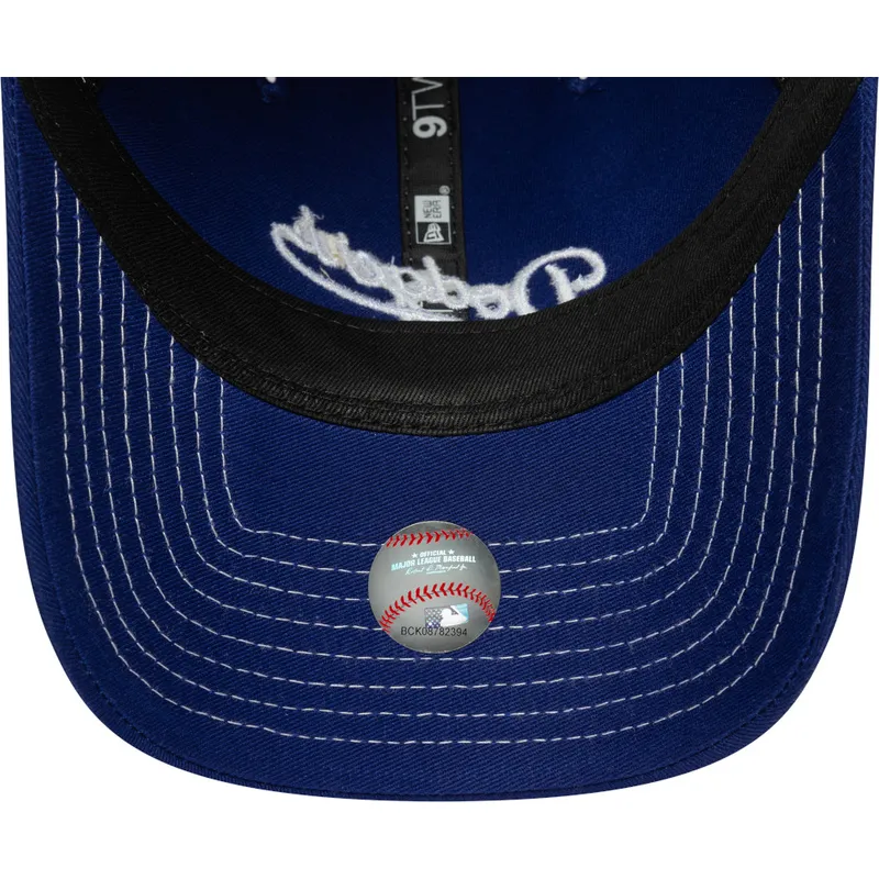 niebieska-regulowana-czapka-z-zakrzywionym-daszkiem-9twenty-contrast-stitch-los-angeles-dodgers-mlb-new-era