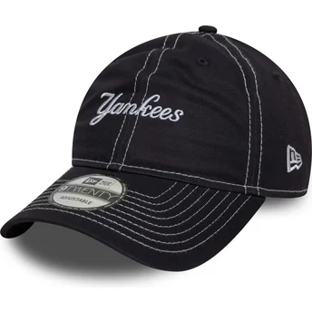 Granatowa zakrzywiona czapka z regulacją 9TWENTY Contrast Stitch New York Yankees MLB New Era