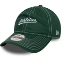 casquette-courbee-verte-ajustable-9twenty-contrast-stitch-oakland-athletics-mlb-new-era