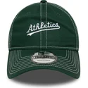 casquette-courbee-verte-ajustable-9twenty-contrast-stitch-oakland-athletics-mlb-new-era