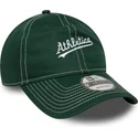 casquette-courbee-verte-ajustable-9twenty-contrast-stitch-oakland-athletics-mlb-new-era