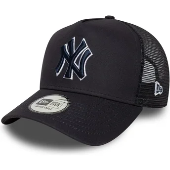 Casquette trucker bleue marine avec logo bleu marine A Frame Outline New York Yankees MLB New Era