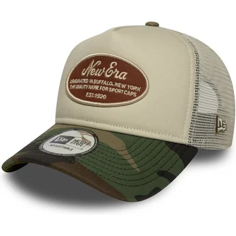 Gorra trucker multicolor A Frame Camo Oval Patch de New Era