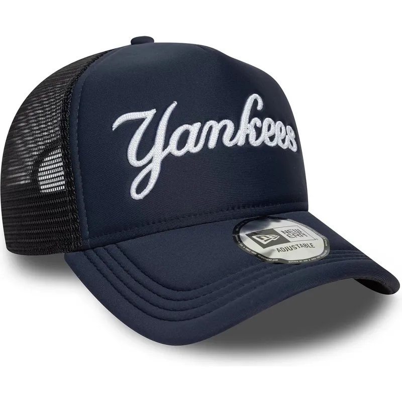 epci-curbata-bleumarin-snapback-a-frame-script-de-new-york-yankees-mlb-de-new-era
