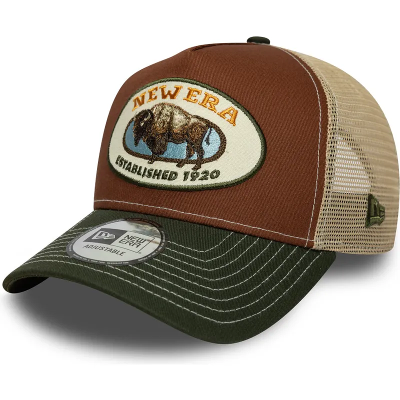 cap-curbata-multicolor-snapback-marron-a-frame-animal-patch-de-bufalo-de-new-era