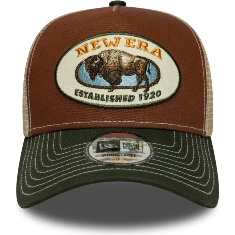 cap-curbata-multicolor-snapback-marron-a-frame-animal-patch-de-bufalo-de-new-era