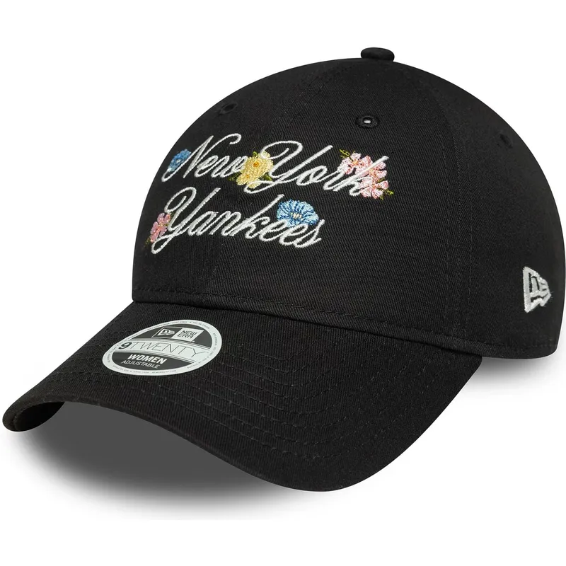 epci-curbata-negru-reglabila-9forty-floral-script-de-new-york-yankees-mlb-de-new-era