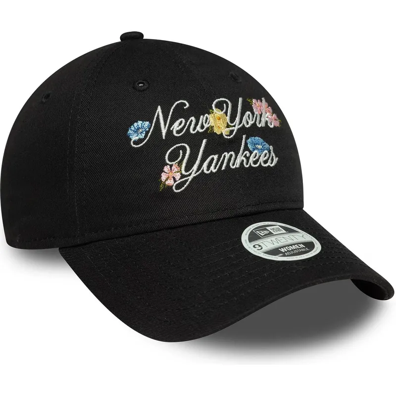 epci-curbata-negru-reglabila-9forty-floral-script-de-new-york-yankees-mlb-de-new-era
