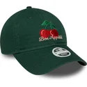 new-era-curved-brim-women-9twenty-phrase-bon-appetit-green-adjustable-cap