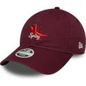 casquette-courbee-grenat-ajustable-pour-femme-9twenty-phrase-spicy-new-era
