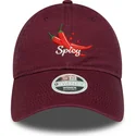 czapka-z-zakrzywionym-daszkiem-w-kolorze-bordowym-regulowana-damska-9twenty-phrase-spicy-od-new-era