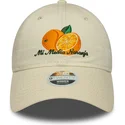 casquette-courbee-beige-ajustable-pour-femme-9twenty-phrase-mi-media-naranja-new-era