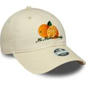 casquette-courbee-beige-ajustable-pour-femme-9twenty-phrase-mi-media-naranja-new-era