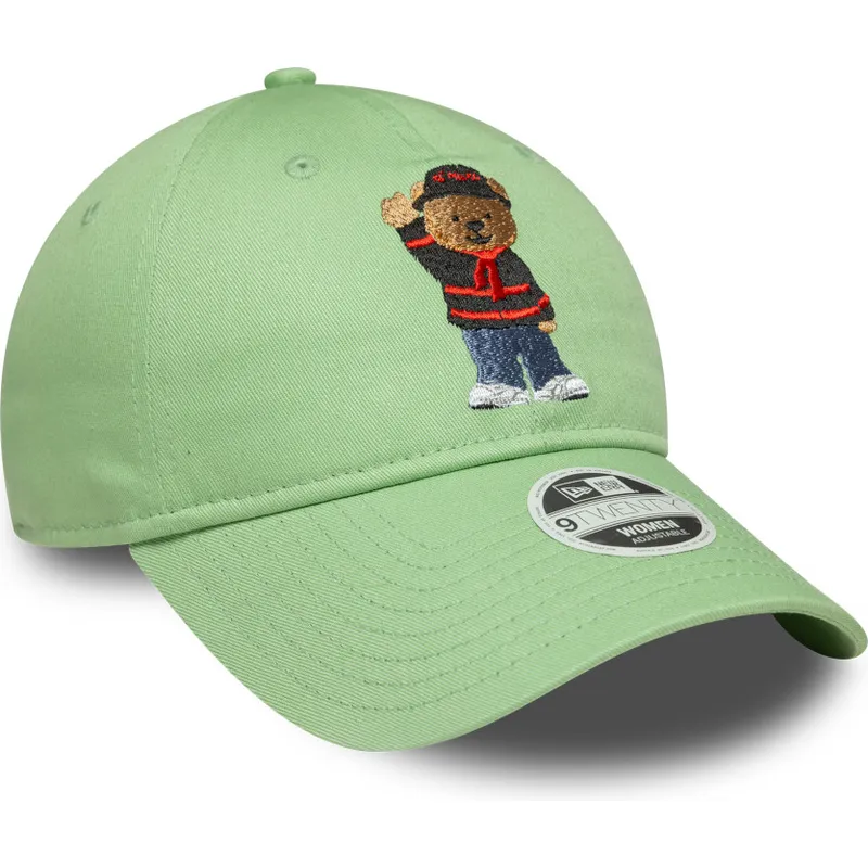 9twenty-bear-verstellbare-hellgrune-damen-cap-mit-gebogenem-schirm-von-ac-milan-serie-a-von-new-era