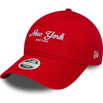 Casquette courbée orange ajustable pour femme 9TWENTY City New York New Era