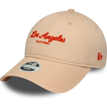 Casquette courbée rose ajustable pour femme 9TWENTY City Los Angeles New Era