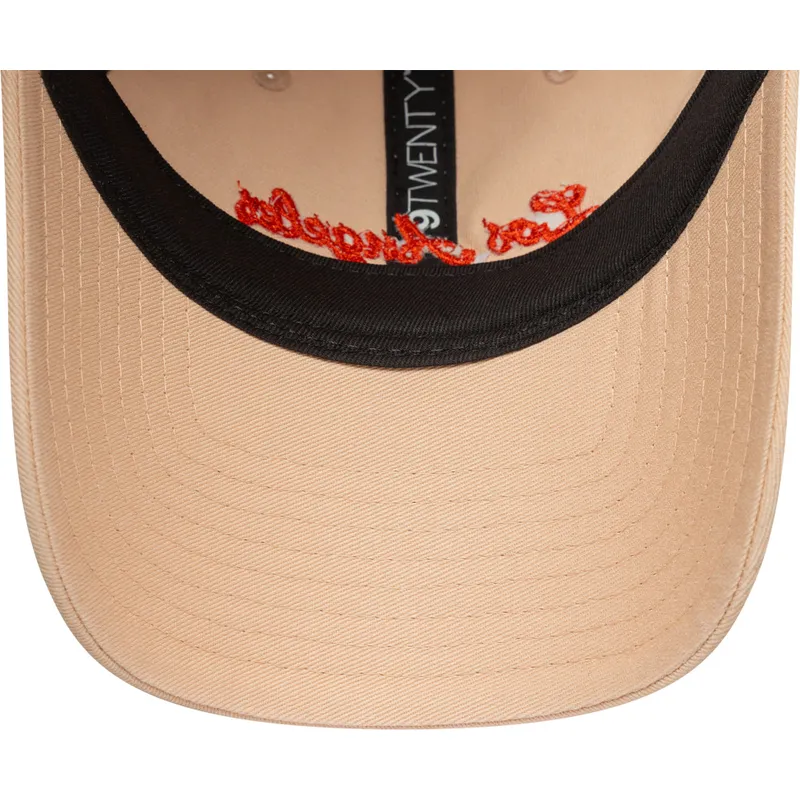 cappellino-rosa-con-visiera-curva-regolabile-da-donna-9twenty-city-di-los-angeles-di-new-era