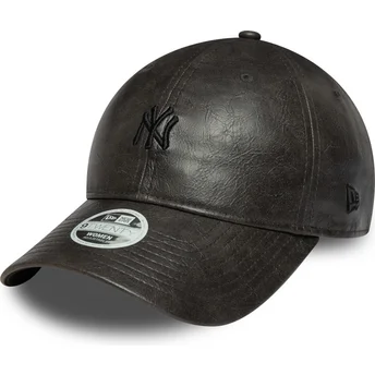 Gorra curva negra ajustable para mujer con logo negro 9TWENTY Tonal de New York Yankees MLB de New Era