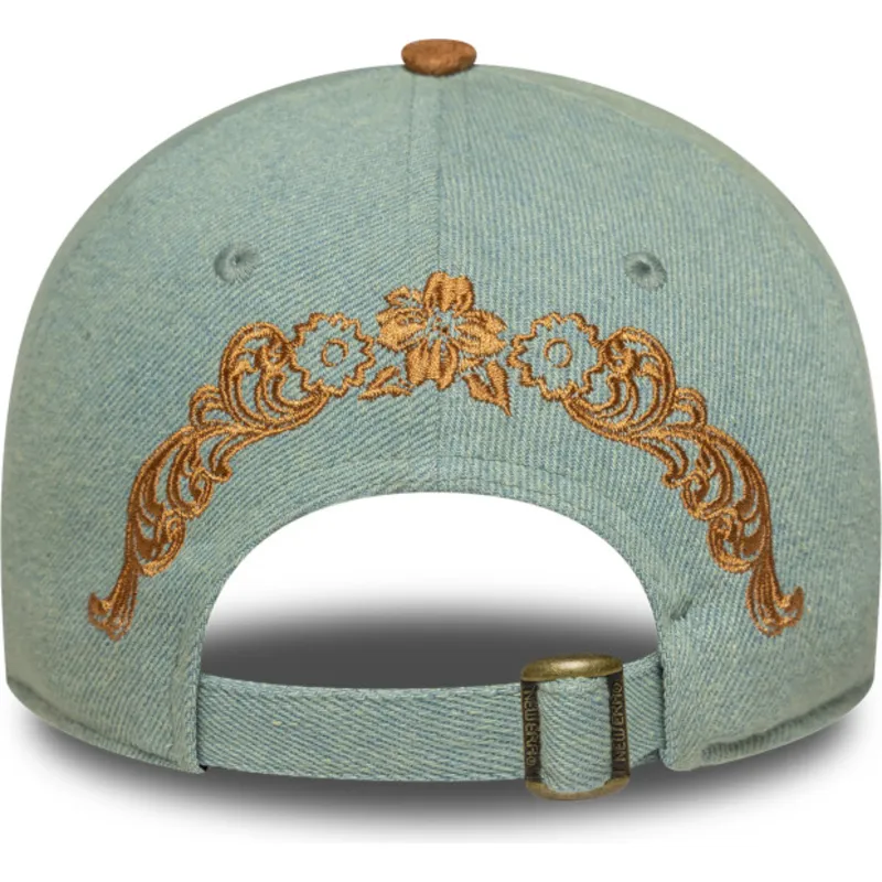 cappellino-curvo-blu-e-marrone-regolabile-da-donna-9twenty-western-pin-di-new-era