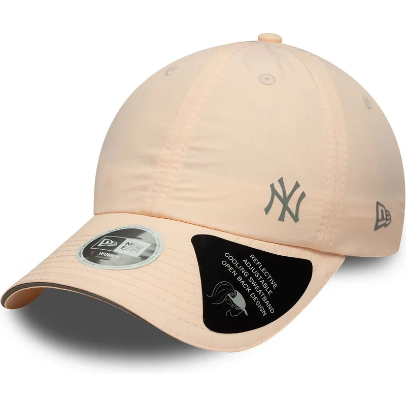 cappellino-curvo-rosa-regolabile-da-donna-open-back-flawless-dei-new-york-yankees-mlb-di-new-era