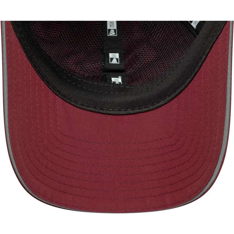 new-era-new-york-yankees-mlb-damen-verstellbare-kappe-mit-gebogenem-schirm-in-bordeaux-mit-offenem-rucken-flawless