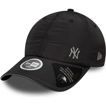 New Era New York Yankees MLB Open Back Flawless justerbar svart böjd keps för kvinnor