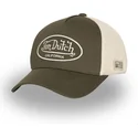 von-dutch-lof-b32-green-and-beige-adjustable-trucker-hat