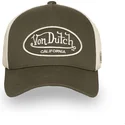 von-dutch-lof-b32-green-and-beige-adjustable-trucker-hat