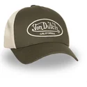 von-dutch-lof-b32-green-and-beige-adjustable-trucker-hat