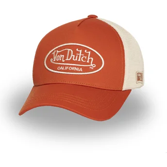 Gorra trucker naranja y beige ajustable LOF B33 de Von Dutch