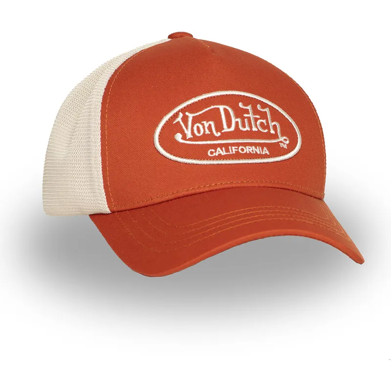 trucker-cap-orange-und-beige-verstellbar-lof-b33-von-von-dutch