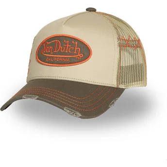 Czapka trucker beżowa USED 06 Von Dutch