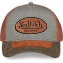 gorra-trucker-grigia-e-marrone-shield01-di-von-dutch